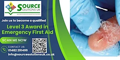 Level 3 Emergency First Aid at Work - 1 Day Course - £108