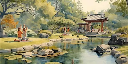Sound Bath & Yoga at The Japanese Tea Garden