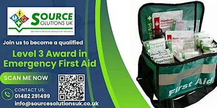 Level 3 Emergency First Aid at Work - 1 Day Course - £108