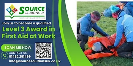 Level 3 Award in First Aid at Work - 3 Day Course - £240