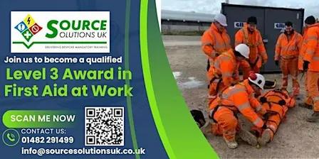 Level 3 Award in First Aid at Work - 3 Day Course - £240