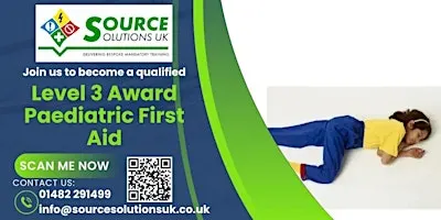 Level 3 Award in Paediatric First Aid - 2 Day (12 Hours) - £174