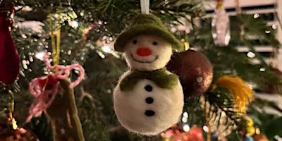 FELT N’ FIZZ - Needle felting Workshop - The Snowman Xmas Decoration