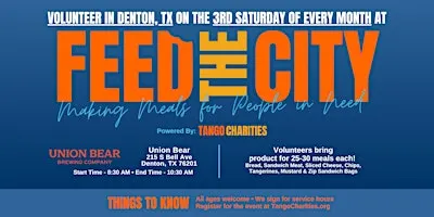 Feed The City Denton: Making Meals for People In Need