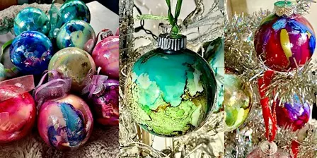 Alcohol Ink Ornaments