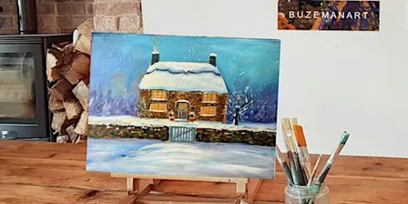 Painting  class ‘The Holiday  Cottage’@ The Twisted Knot, #Doncaster