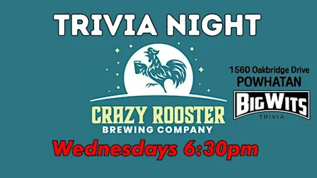 BigWits Trivia Wednesday at Crazy Rooster Brewing