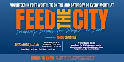 Feed The City Fort Worth (Lake Worth): Making Meals for People In Need