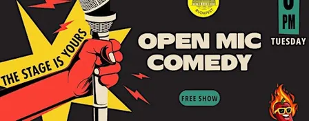 English Stand-Up Comedy Open Mic every Tuesday