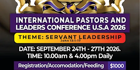International Pastors And Leaders Conference U.S.A, 2026.