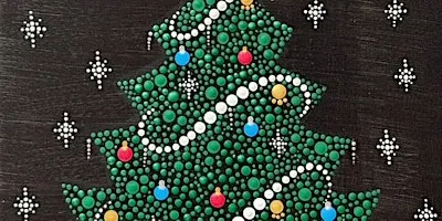Dot Art Christmas Tree – Holiday Painting Class at Moonstone Art Studio