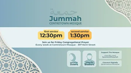 Jummah (Friday Prayer) at Centretown Mosque