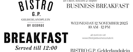 Business Breakfast BISTRO GP GEORGE Zuidas