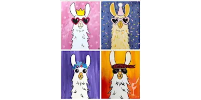 Party Llamas in Style - Paint and Sip in New Braunfels | Classpop!™