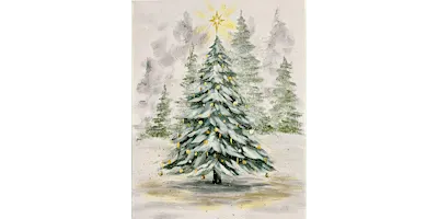 Shimmering Evergreen - Paint and Sip in Chicago | Classpop!™