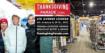 NYC Thanksgiving Day Parade Viewing Brunch 6TH AVENUE LOUNGE 2026