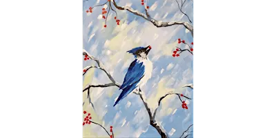 Blue Jay with Ruby - Paint and Sip in Chicago | Classpop!™