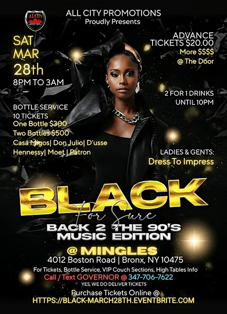 Sat December 5th, 2026 - BLACK For Sure  Day Party 3pm - 9pm @ AMADEUS