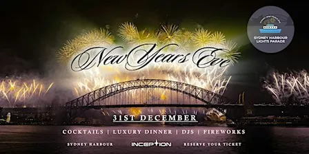 Inception Cruises | Sydney New Years Eve Fireworks Cruise | All Inclusive