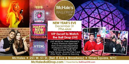 MCHALE'S New Year's Eve 2027 - VIP Escort to LIVE Ball Drop View - Dec 31