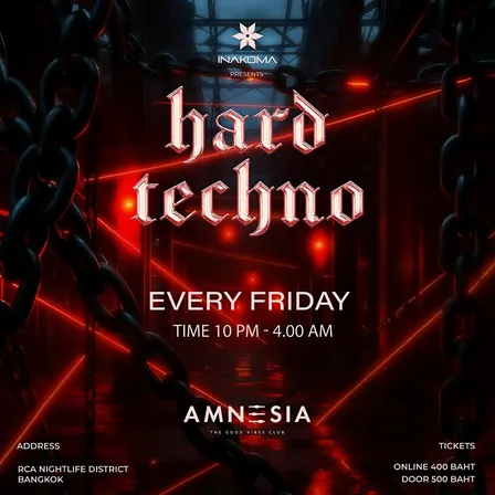 Hard Techno Every Friday night - unlimited drinks