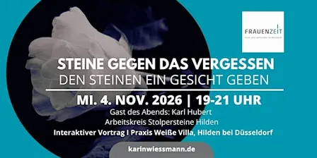 FRAUENZEIT: STEINE GEGEN DAS VERGESSEN I Hilden bei Düsseldorf