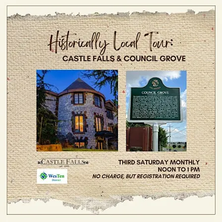 Castle Falls/Council Grove Historically Local Tour on Sat, Oct 17, 2026