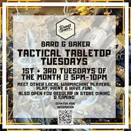 Tactical Tabletop Tuesday: Warmachine Open Play Night at Bard & Baker
