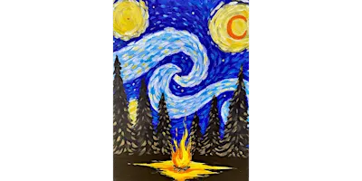 Starry Nights and Firelight - Paint and Sip in Orange County | Classpop!™