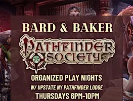Pathfinder Organized Play Night at Bard & Baker