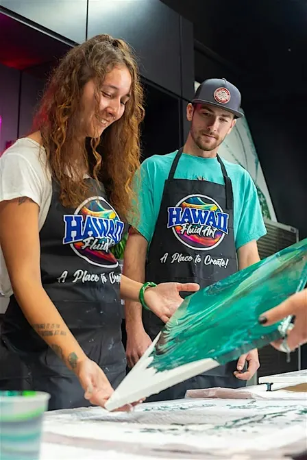 Fun filled Friday date night at Hawaii Fluid Art - Mt Juliet