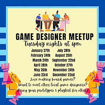 Board Game Designer Meetup Night at Bard & Baker
