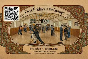 Argentine Tango practica: First Fridays of the month @3337 Ann Arbor-Saline