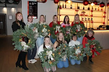 Festive Wreath Workshop with Flowers by Amy