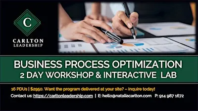 Business Process Optimization Workshop  | December 3 - 4, 2026