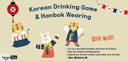 Korean Drinking Game and Hanbok Wearing