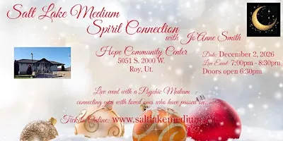 LIVE "SPIRIT CONNECTION" EVENT WITH SALT LAKE MEDIUM, JO'ANNE SMITH
