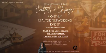 Cocktails & Closings | Gwinnett County Realtor Mixer