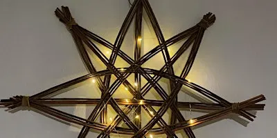 Willow Weaving Christmas Stars at Oak Tree Alpacas