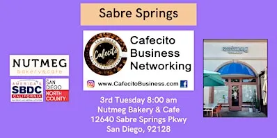 Cafecito Business Networking Sabre Springs - 3rd Tuesday Oct