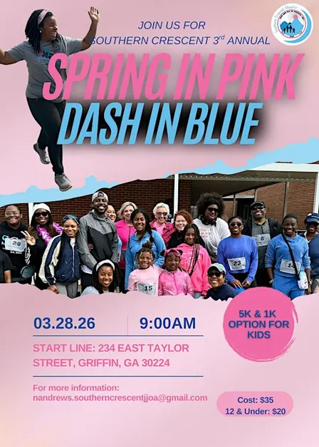 Spring in Pink Dash in Blue Southern Crescent 5K