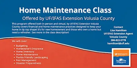 November 16, 2026, Home Maintenance Class