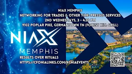 NIAX - Flexible Way to Network Greater Memphis Business/Trades - 2nd Wed