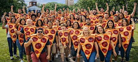 World's Largest Pizza Costume Party!