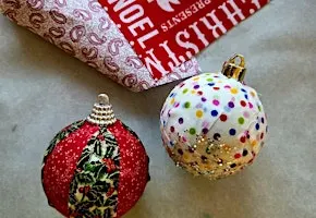 Fabric Christmas Baubles