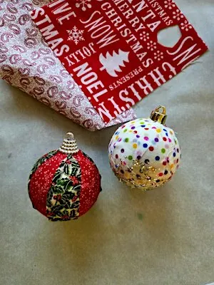 Fabric Christmas Baubles