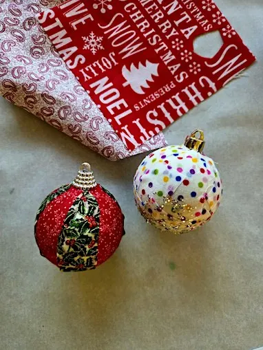 Fabric Christmas Baubles