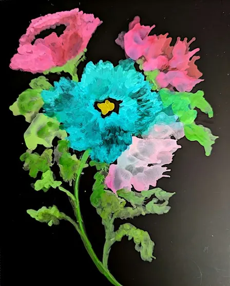 Workshop | Alcohol Ink Florals on Black Cardstock