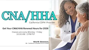 CNA/HHA License renewal courses in person