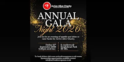 Arrive Alive Charity Annual Gala Night 2026